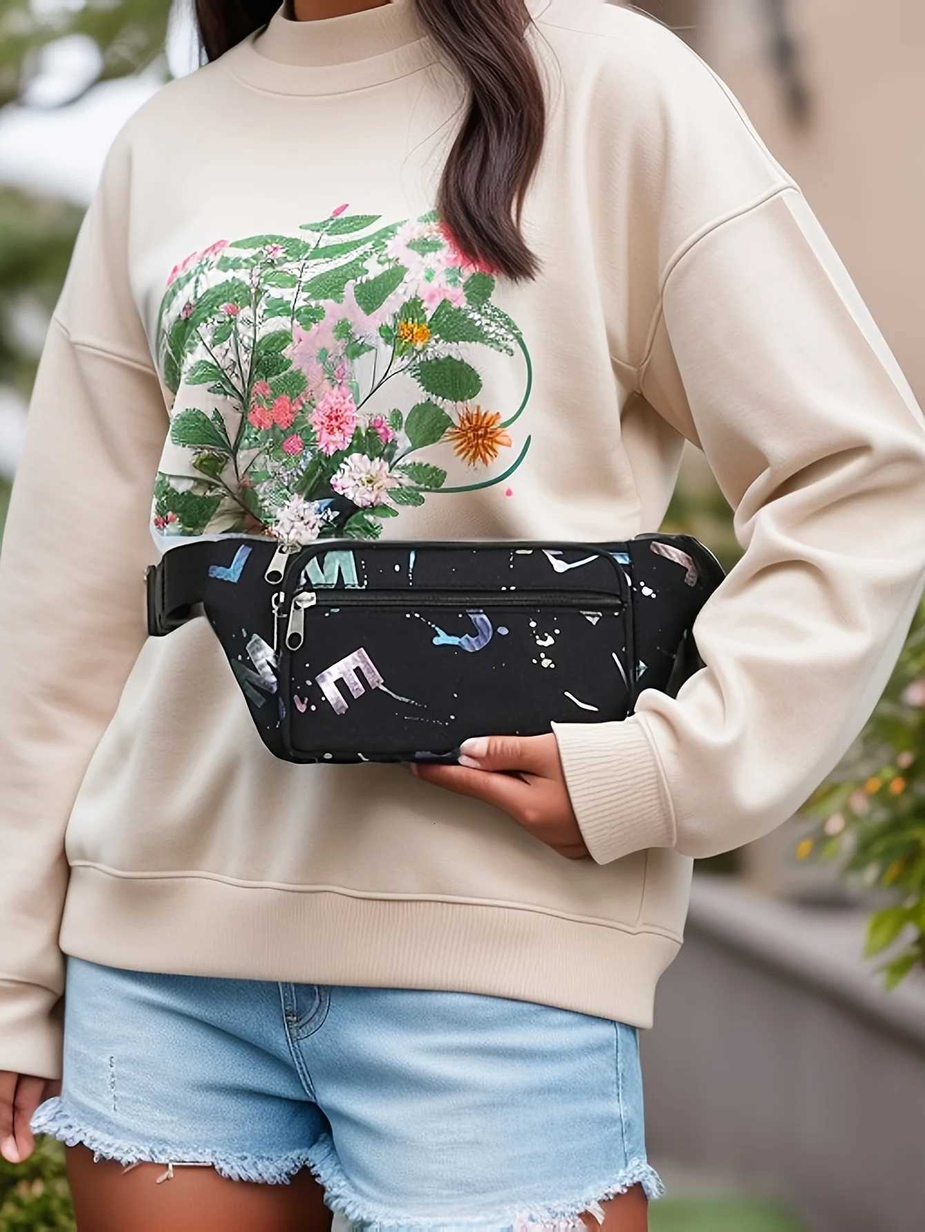 Fanny Packs Women Bronzing Printing Belt Bag Fashion Waist Bags Crossbody Bags Bum Bag Running Travel Workout Waist BagT251128