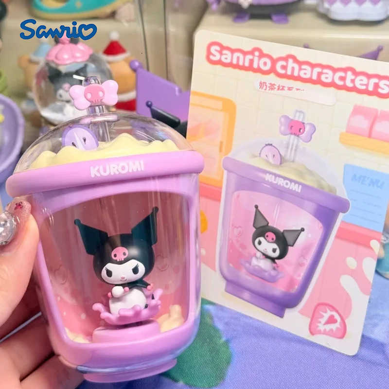 Sanrio Milk Tea Cup Series Genuine Characters Photodynamic Music Creative Cute Hand-Made Movable Ornaments GirlS Birthday Gift H2512171