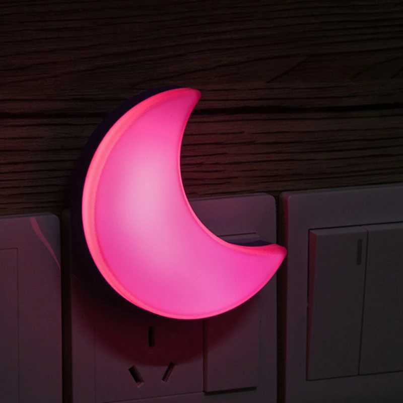 LED Moon Night Lights/Wall Lamp Cute Mini EU/US Plug Lights For Children Room Bedroom Living Room Decoration Lighting Night Lamp M251128