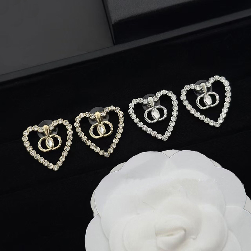 2025 Luxury Brand CC Earring Classic Retro Women's Earrings Designer Natural Pearl&Crystal S925 Silver Earrings Jewelry