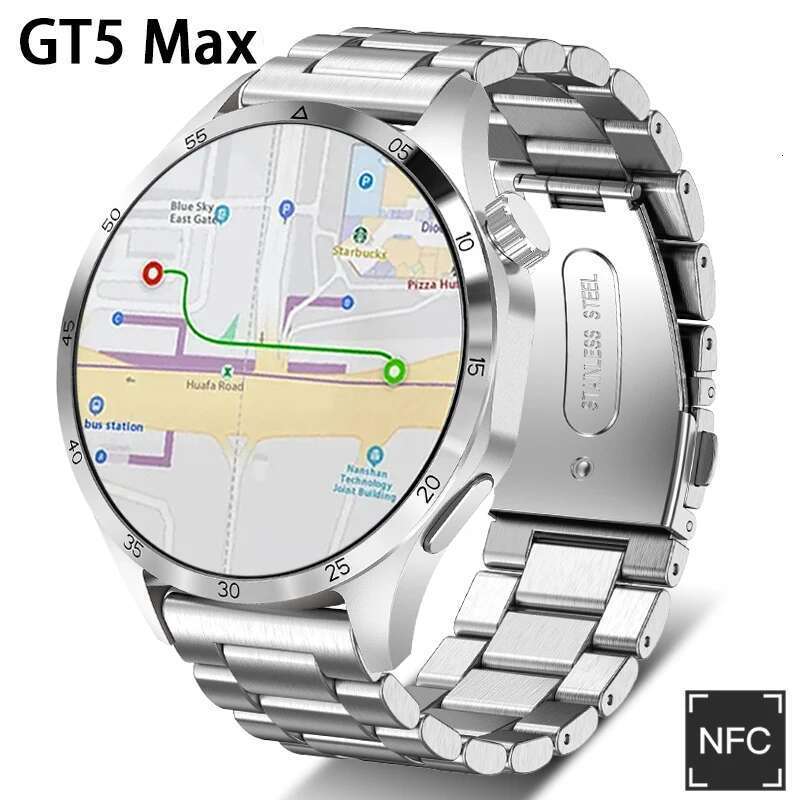 GT Smart Watch 5 Pro AMOLED HD Screen Bluetooth Call Health Monitoring Smartwatch Mens Watches Men For Android IOS