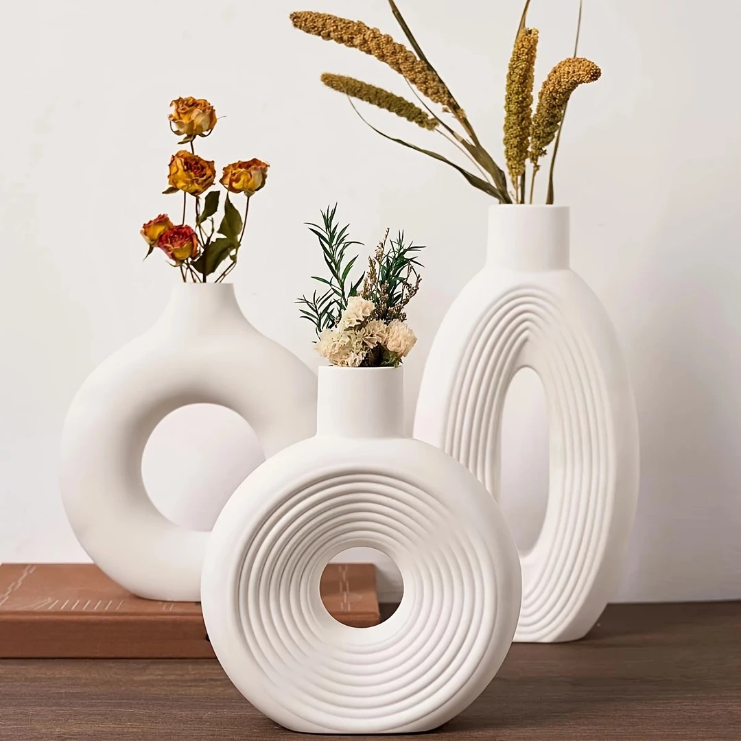 Nordic-Inspired European Style Oval Silicone Mold for Handmade Decorative Gypsum Vases