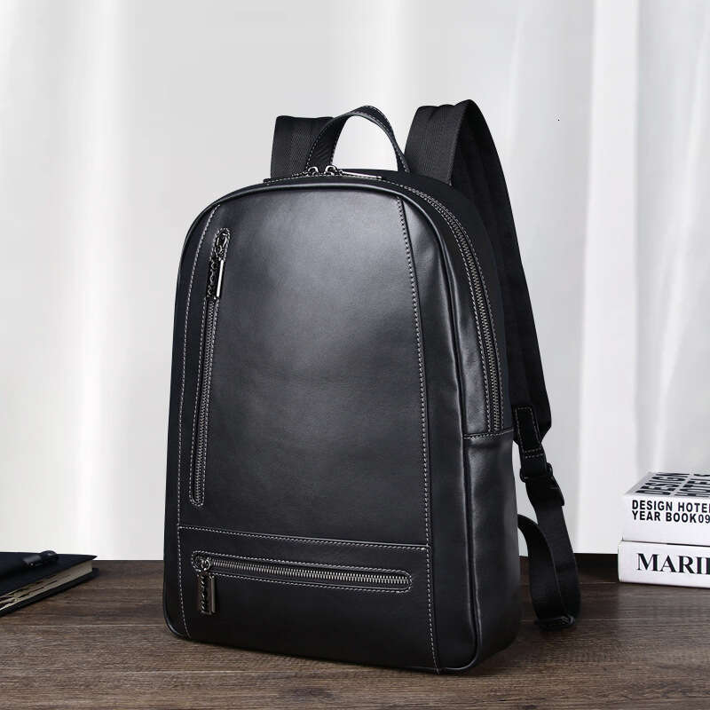 Luxury Bag Designer New Leather Large Capacity Multifunctional Backpack Top Layer Cowhide Business Casual Men S Laptop Bag Trendy