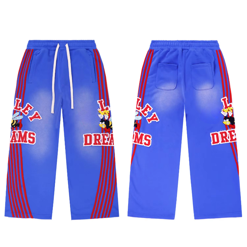 New Fashion Autumn Graffiti Letter Print Terry Pants for Men and Women Pullover Hip Hop Loose Cotton Sweatshirts