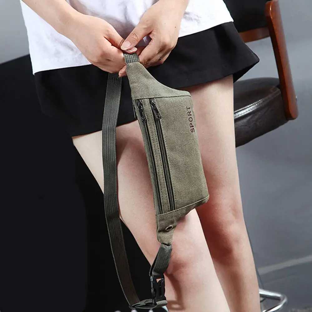 New Fashion Women/Men Waist Packs Multi-Pockets Fanny Pack Pouch Hip Purse Satchel Canvas Belt Bags Casual WalletT251128