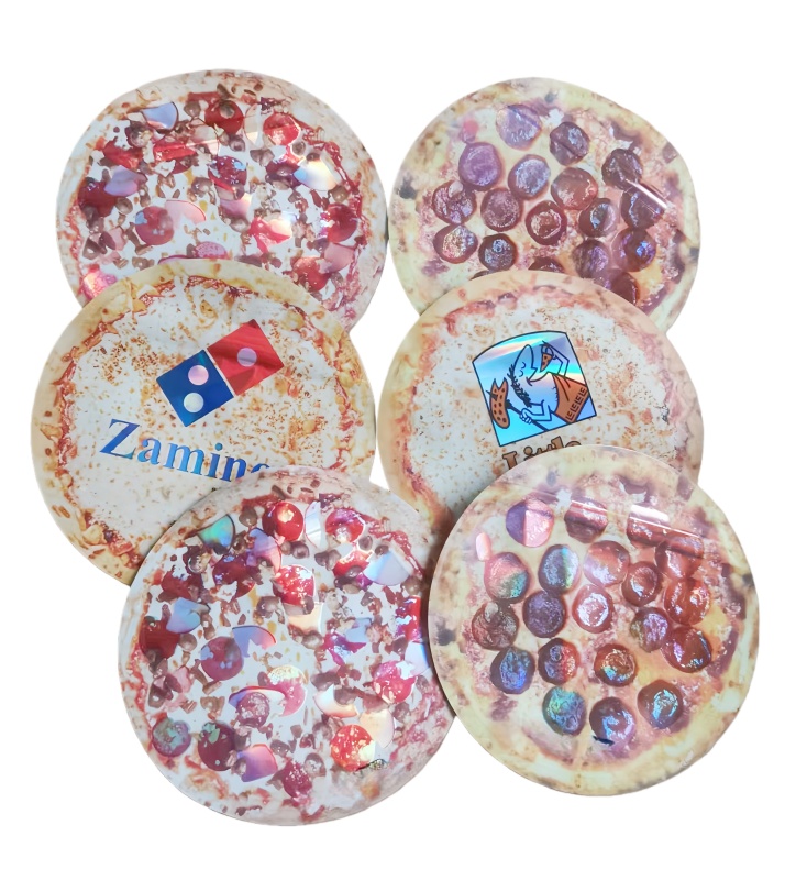 die cut shape mylar bag 3 5 stand up foil pouch candy pizza CD shaped baggie resealable zippper smell proof packaging custom print