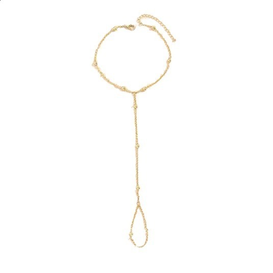 New fashion niche style womens golden finger chain