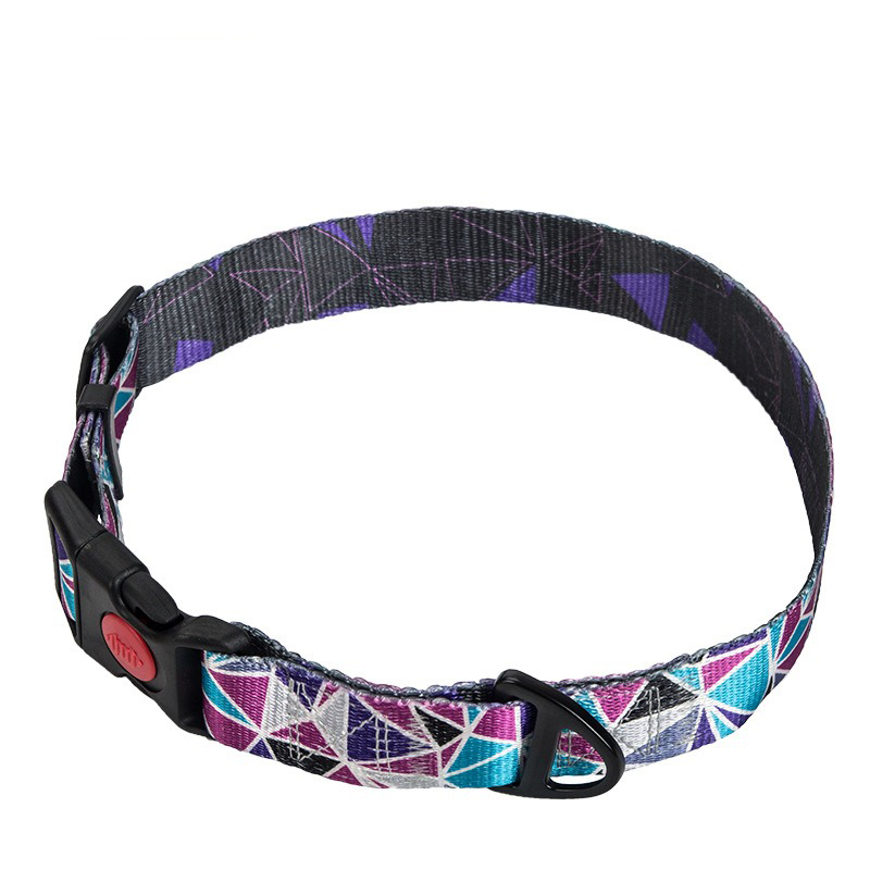 Factory Wholesale Luxury Puppy Collar Green and ECO Three Size Adjustable Pet Dog Collar Colourful Flower Printed Collars | Durable Polyester Designer