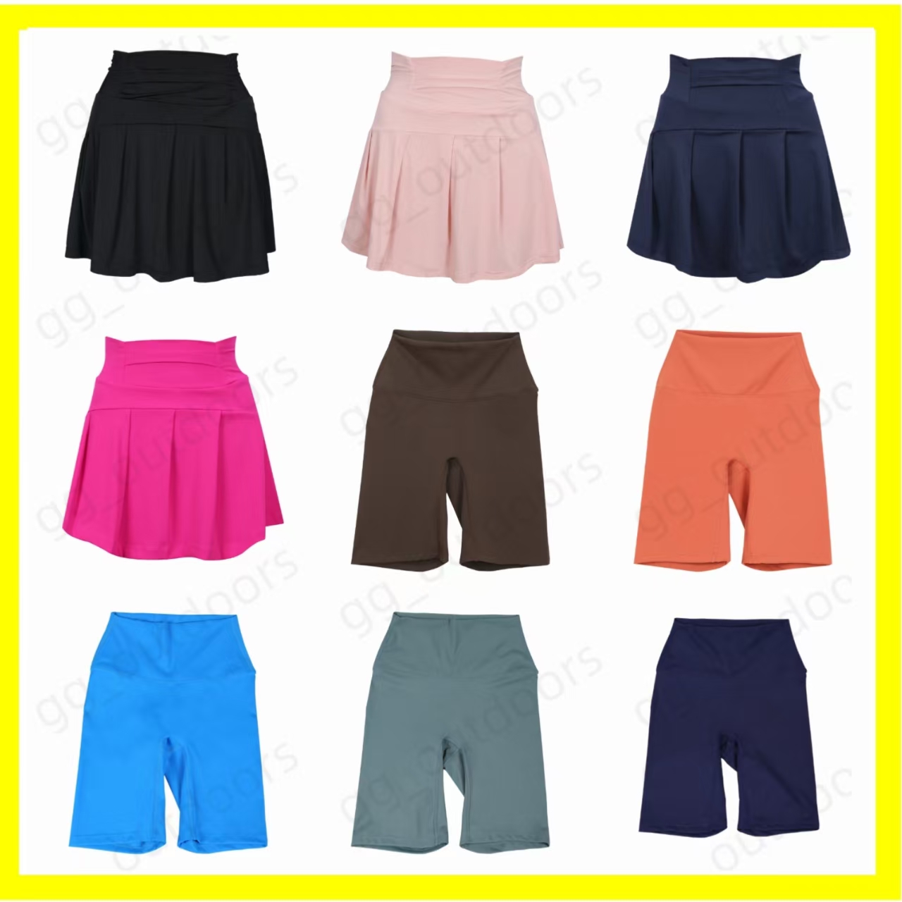 Women's yoga wear fivth pants short skirt gym exercise waist shaping fitness jogging elastic quick-drying sportswear 28 colors size 2-12