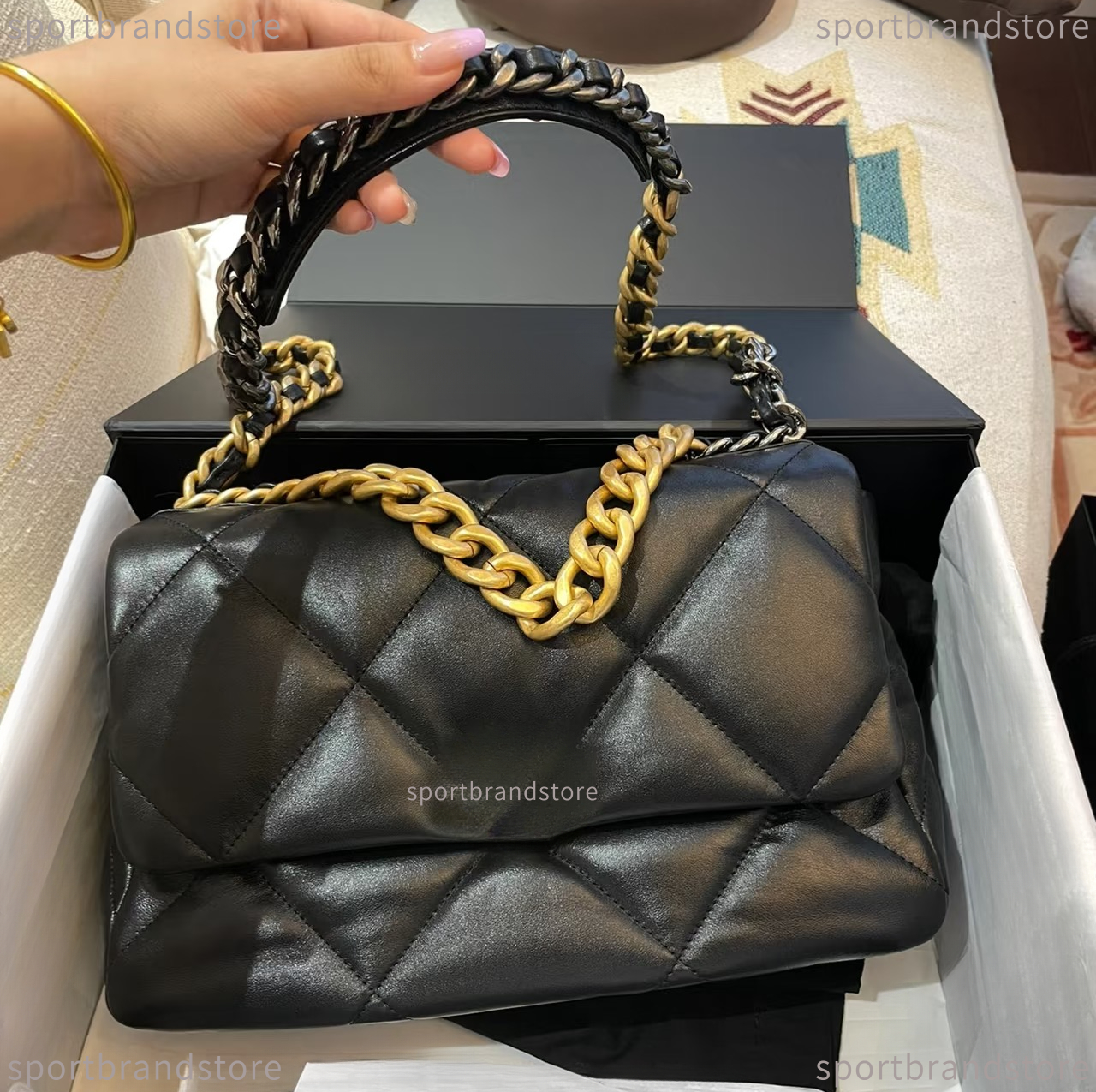 Top Quality Flap Bag Designer Bag Woman Shoulder Bag Metal Chain Classic Lady Crossbody Bag 19Bag Luxury Leather Tweed Bag Coco Handbag Tote Bags 25cm 30cm C Bag Woc Bag