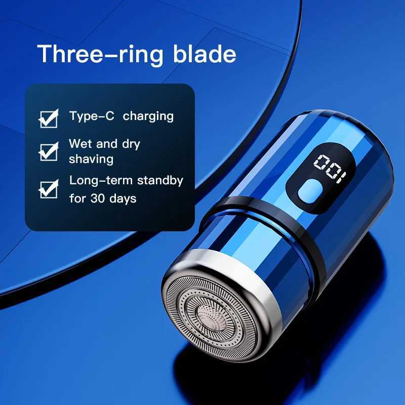 New T6 mini electric shaver 3D floating head shaver type-c fast charging mens rechargeable shaver C251128