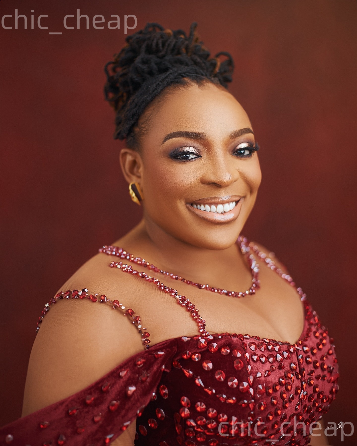 Aso Ebi Dark Red Mermaid Prom Dresses 2026 Sheer Neck Crystals Sequined Evening Formal Party Second Birthday Engagement Gowns Plus Size Dress For Spec