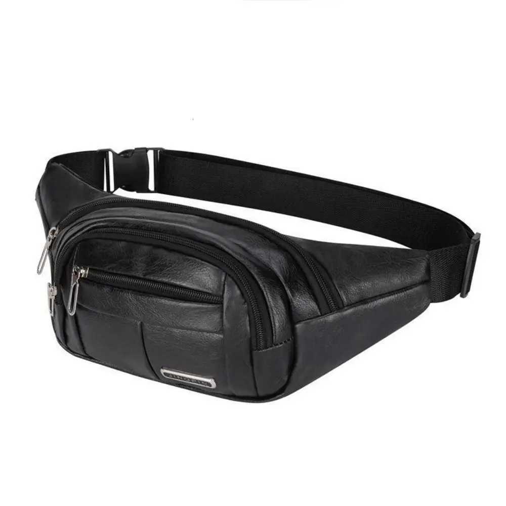 Large Capacity Waist Bum Bag Casual Waterproof Solid Color Fanny Pack PU Leather Chest BagT251128