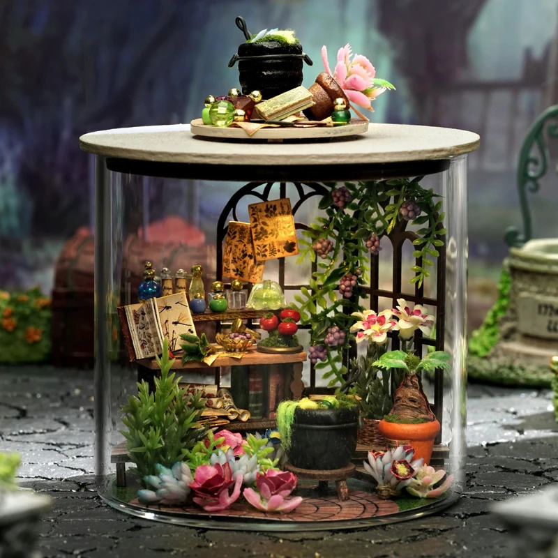 Diy Ball doll house Miniature Case Dream Bottle Series 3D Assembly Model Handmade Toys Creative Birthday Gift Dollhouse 251126