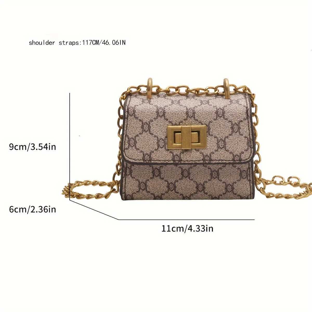 Designer Stylish Mini Crossbody Bag with Geetric Pattern Faux Leather Buckle Closure Painted Edge Detail Faux Leather Lining Purse Y251127