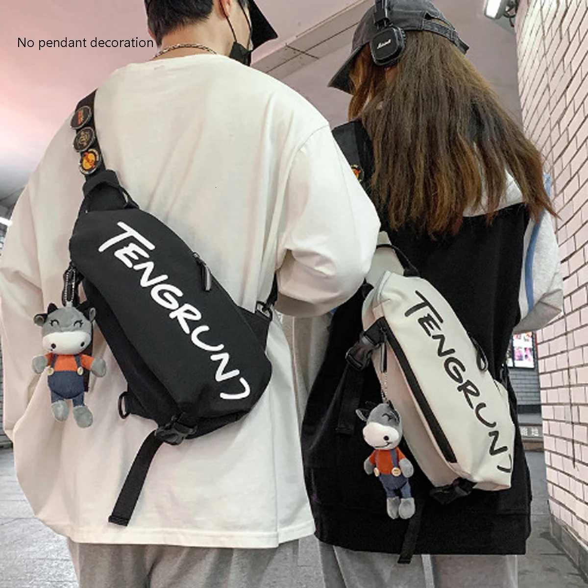 Mens and Womens Trendy Brand Fashion Waterproof Chest Bag Sports Student Waist Bag Lightweight Couples Shoulder BagT251128