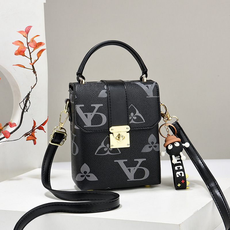 Free Shipping 2025 Summer Fashion Printed Mini Square Women New Letter Pattern Versatile Minimalist Multi Color Shoulder Crossbody Bag