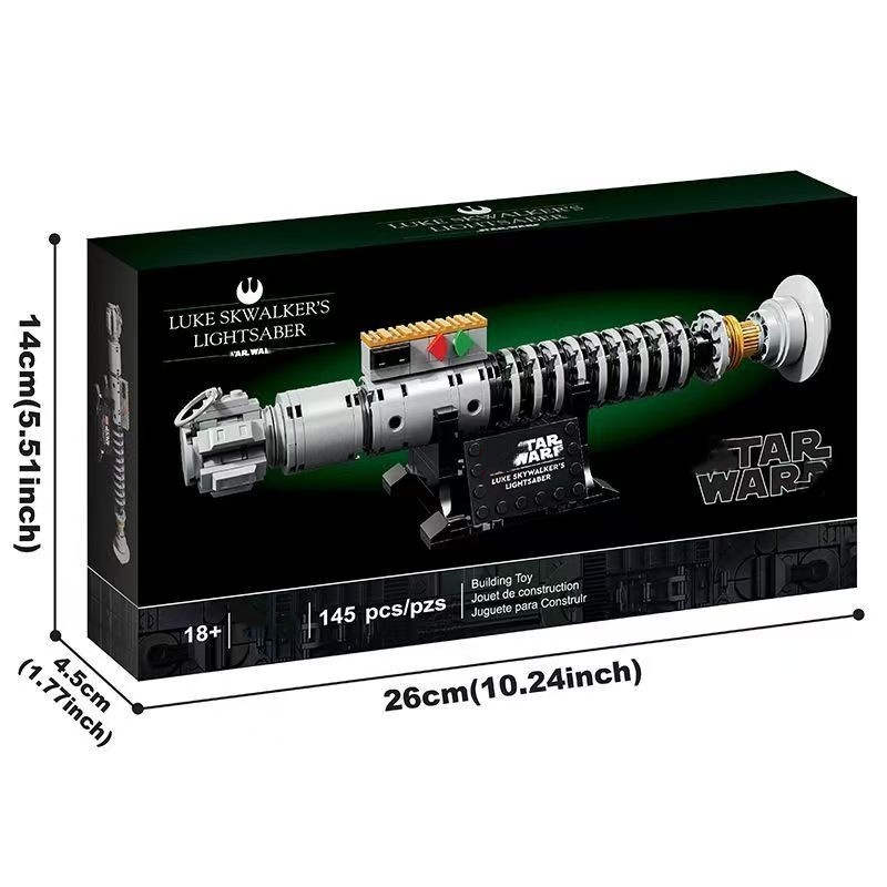 Moc Star Wars Luke Skywalker's Lightsaber 145pcs Building Blocks Children's Educational Puzzle Assembly Building Blocks Toy Gift Gift In Sto