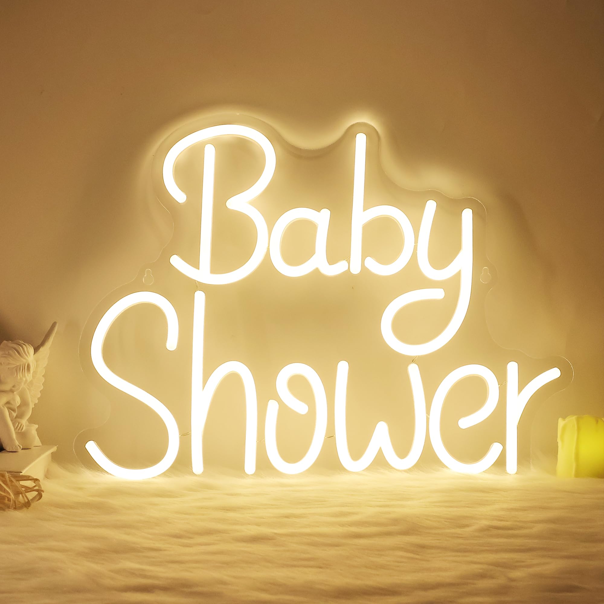 Baby's Birthday Party Decoration - Multihued Plaster Bath Signal LED Display