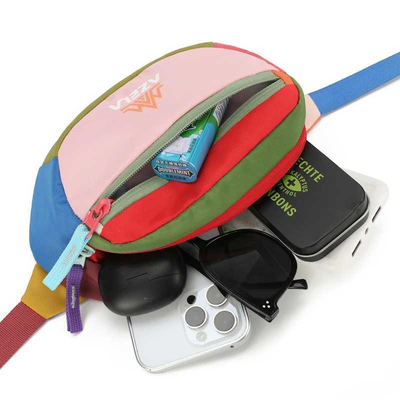 Unisex Outdoor Running Waist Bag Casual Sports Crossbody Bag Large Capacity Oxford Cycling Chest Bag Lightweight Hiking Waist BaT251128