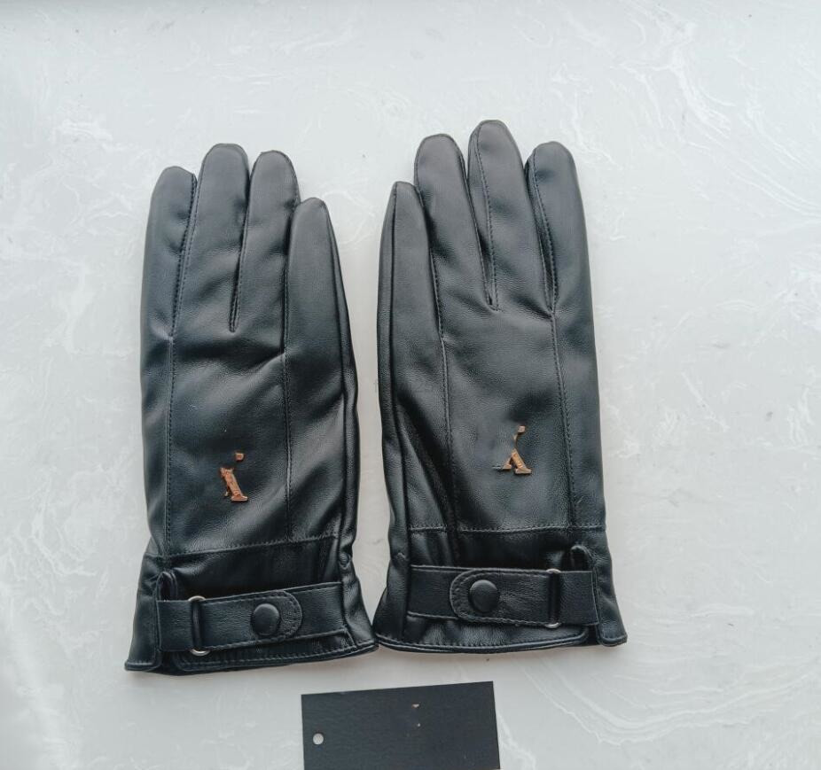 Five Fingers Gloves Luxury Winter Leather Lambskin Gloves Designer Women Fingerless Gloves Five Fingers Gloves Outdoor Hiking Cycling Gloves Christmas Birthday