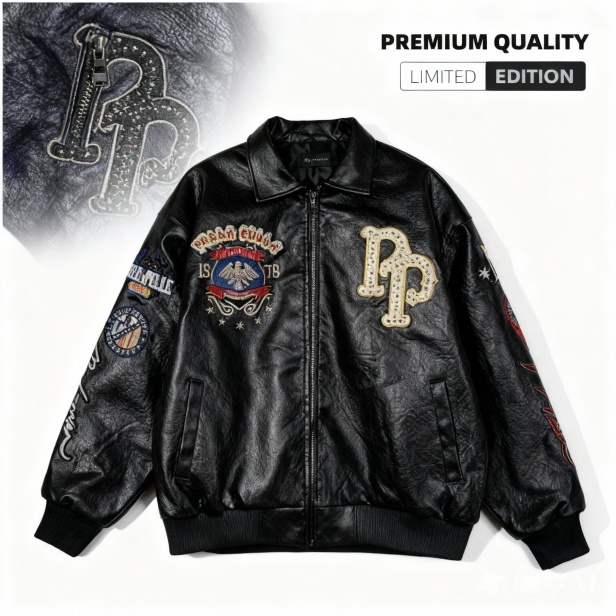 Pelle Pelle Leather Jackets Diamond Encrusted Eagle Leather Jacket Wide Sheep Leather Windbreak Bomber Jackets 1978 Mens Jacket Limited Edition Coats