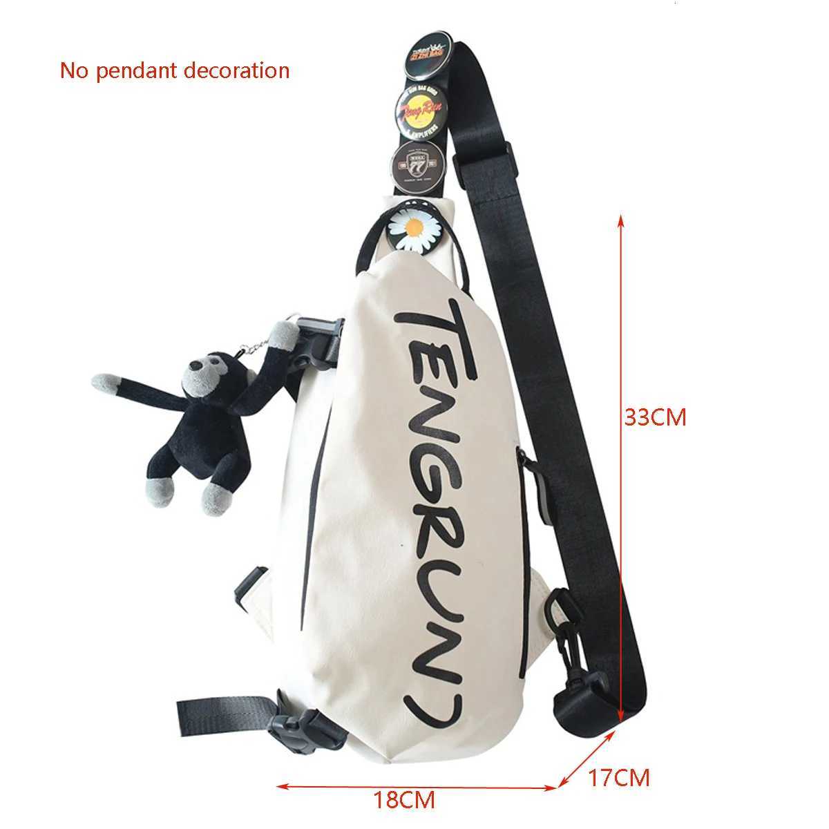 Mens and Womens Trendy Brand Fashion Waterproof Chest Bag Sports Student Waist Bag Lightweight Couples Shoulder BagT251128