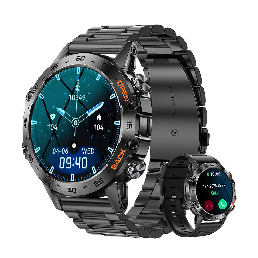 Steel 1.39 BT Call Smart Watch Men Sports Fitness Tracker Watches IP67 Waterproof Smartwatch for Android IOS K52 T250428