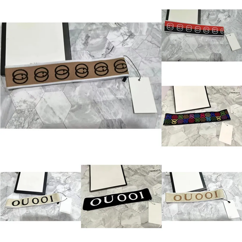 Elastic Headband for Women and Men Top Quality Letter Black White Candy Color Hair Bands Head Scarf For Headwraps Hat accessories Classic Jewelry Love Gifts