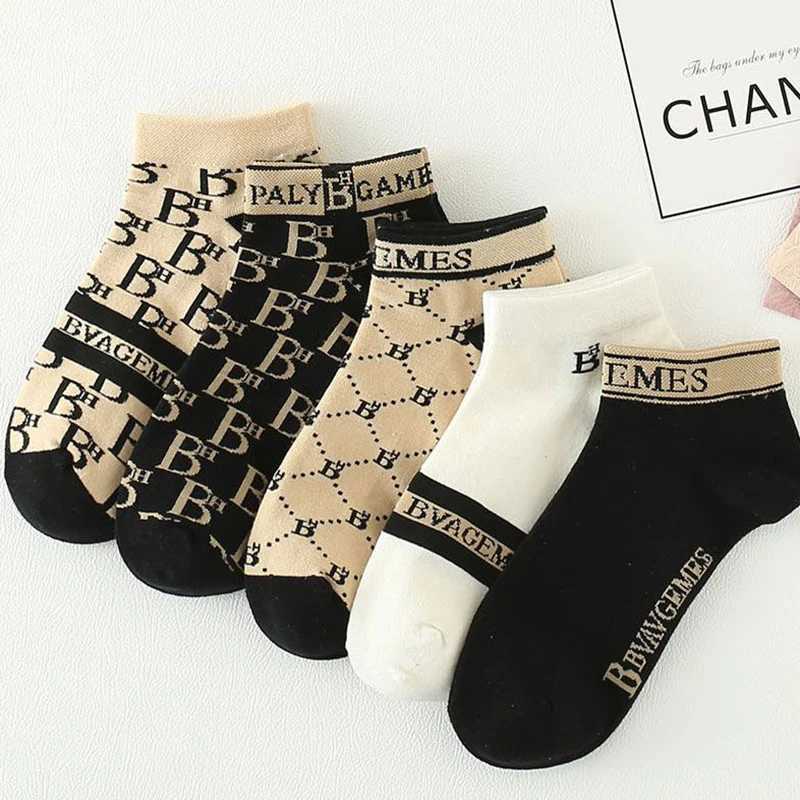 10 Pairs Mens Socks Thin Ins Fashion Cool Deodorant Low Help Mens motion Boat Socks Casual Letter Socks Womens cotton Socks J251128