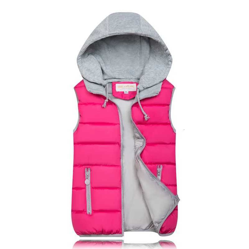 2025 Autumn and Winter New Candy Color Down Cotton Vest Large Size Womens Hooded Cotton VestT251128