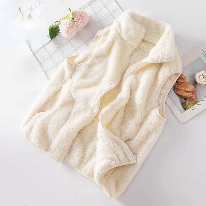 Fleece Vest Tank Tops Women Autumn Winter Zipper Sweatshirt Sleeveless Jacket Cardigan Warm Streetwear Waistcoats Cute NewT251128