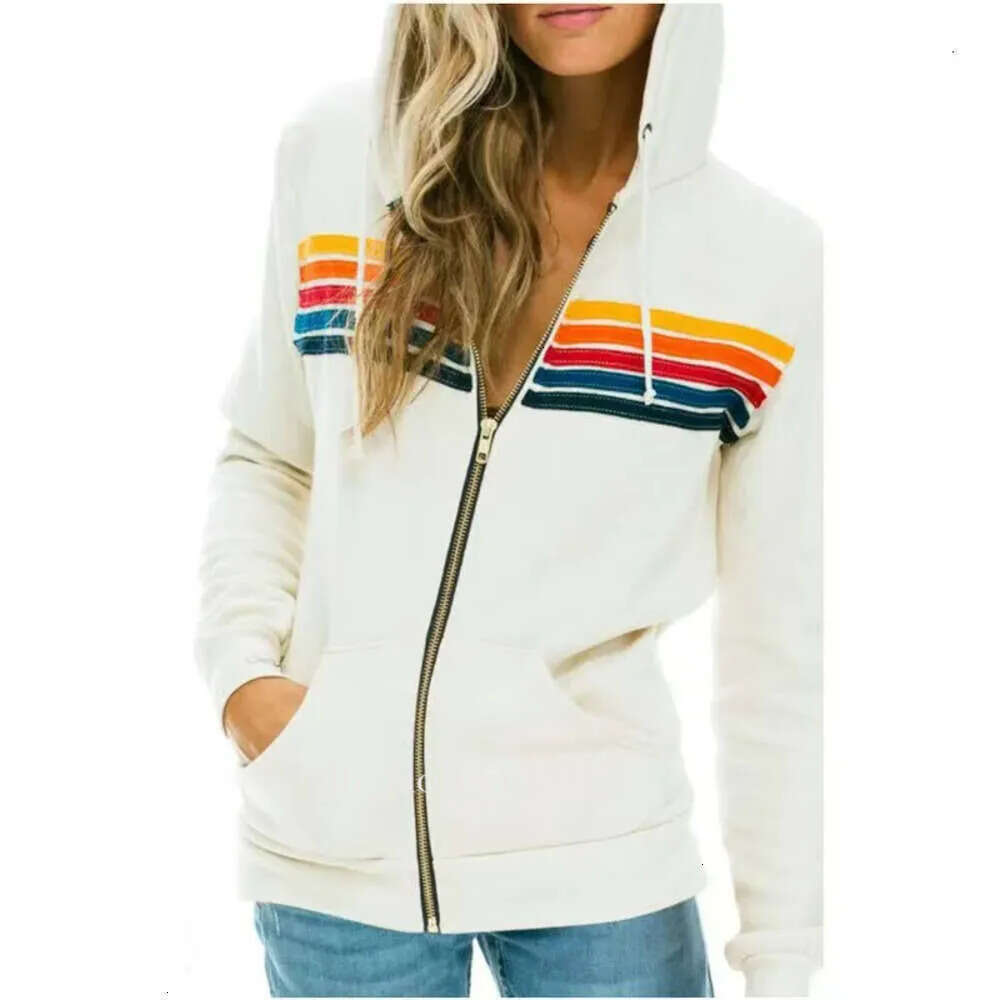 Avaiters Nation Hoodie Women Rainbow Print Zip Up Jacket Fashion Classic Tracksuit Baggy Comfortable Sweatshirt Coat Round Neck Mens Avator Nation Sport Hooded 50C