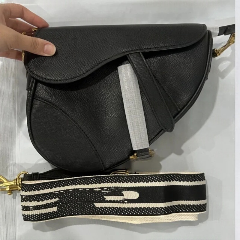 Handbag Saddle Womens Crossbody Shoulder Bag Classic Print Leather Solid Color Black Designer Bags New Free Delivery Designer Bag, Designer Brand Women's Bag 34