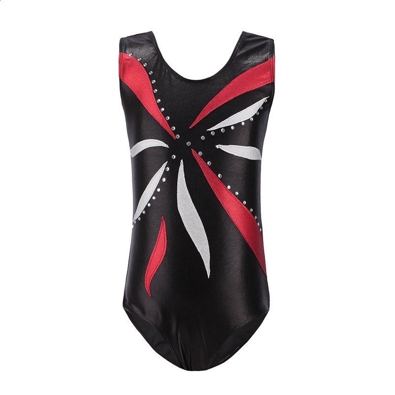 New childrens/adult vest gymnastics uniform dance costume performance costume jumpsuit multi-color diamond studded lace