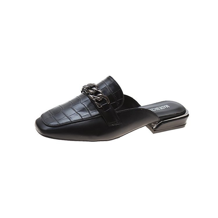 Slippers Low Shoes Ladies' Luxury Slides Slipers Women Shallow Female Mule Cover Toe Fringe Loafers Designer Mules Flat PU