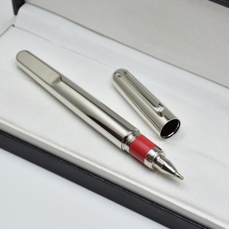 wholesale promotion Silver / Black Magnetic Fountain pen administrative office stationery fashion M nib Writing ball pen for business gift