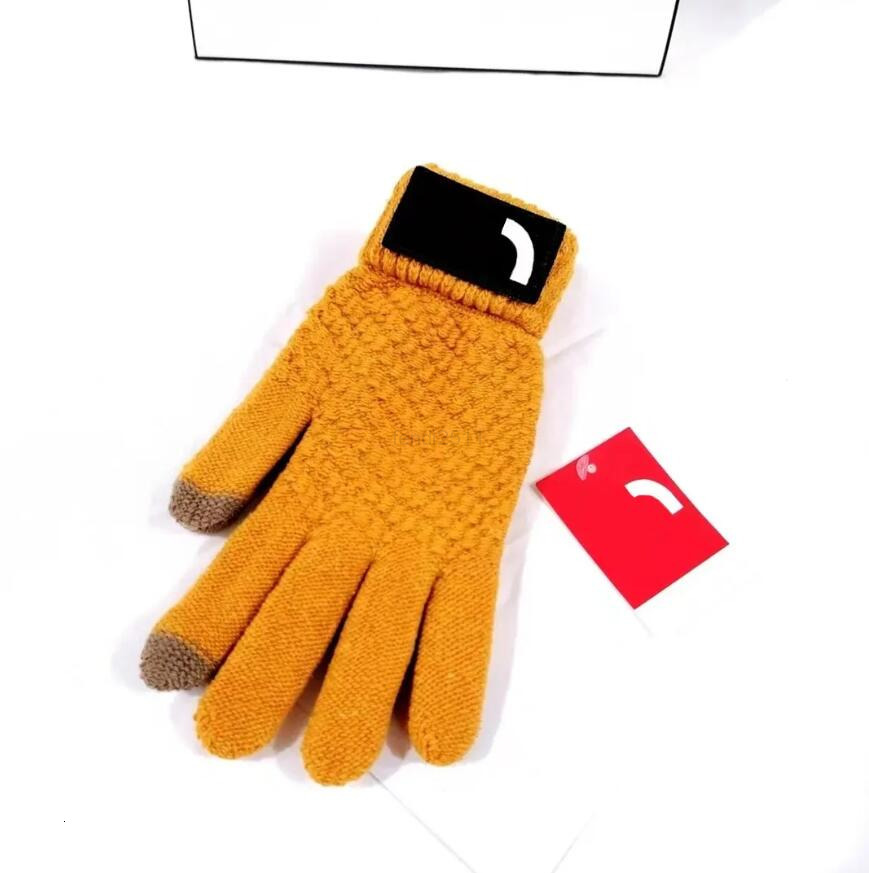 Five Fingers Gloves Mens Womens Five Fingers Gloves Fashion Designer Brand Letter Printing Thicken Keep Warm Glove Winter Outdoor Sports Cotton High Quality