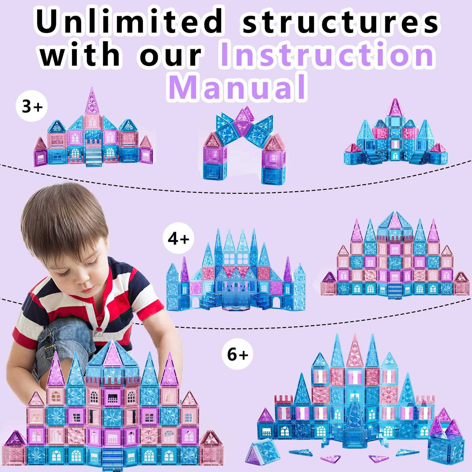 Ice and snow world magnetic film creative structure cognitive toy suitable for birthday gifts for boys and girls over 3 years Y251128