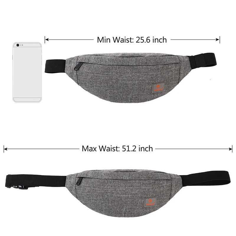 TINYAT New Women Casual Waist Pack Bag Brand Canvas Shoulder Fanny Packs Women Belt Bag Pouch For Money Phone Black Bum Hip BagT251128