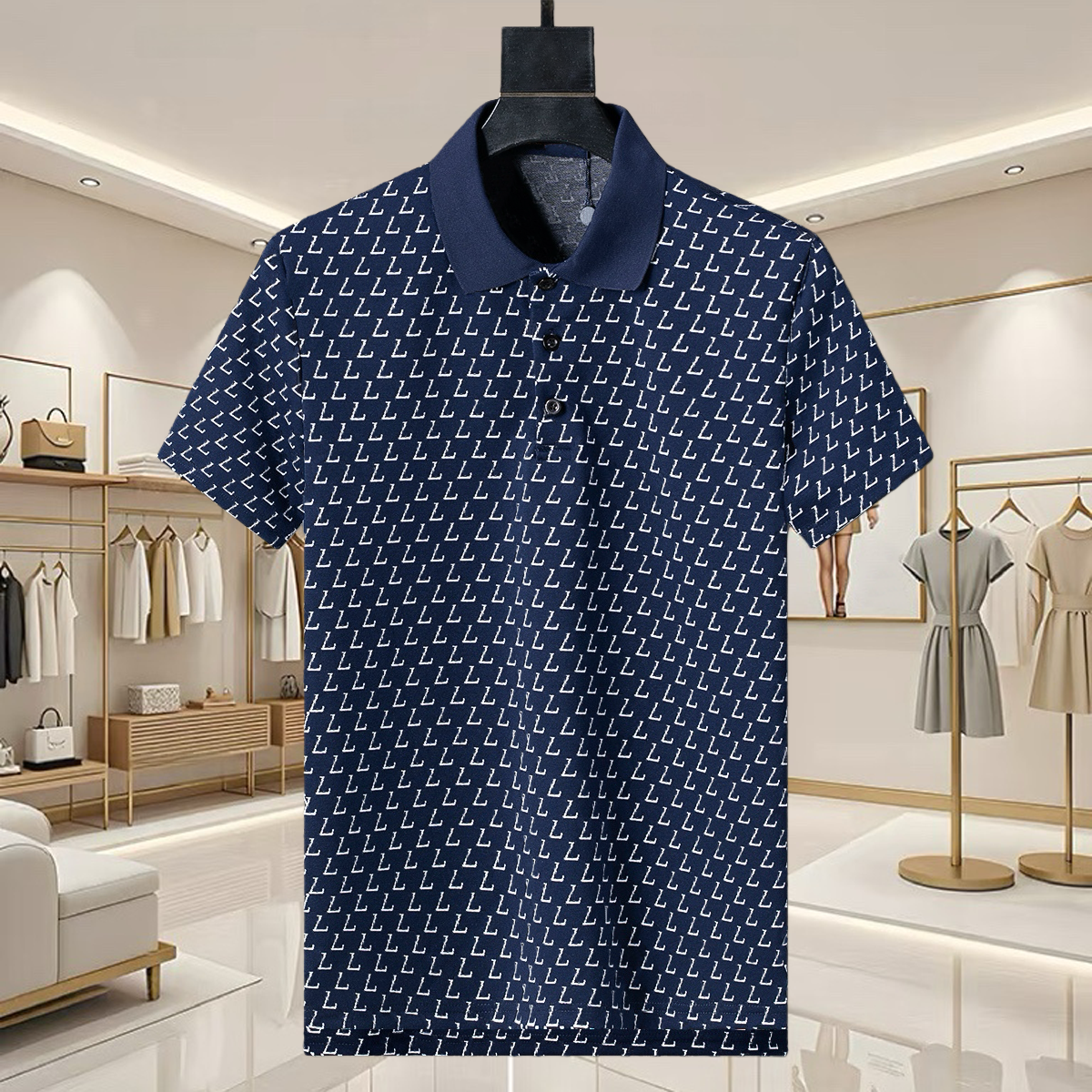 High quality designer polo shirts, fashionable jacquard pullovers, men's polo, t shirt, summer new tops