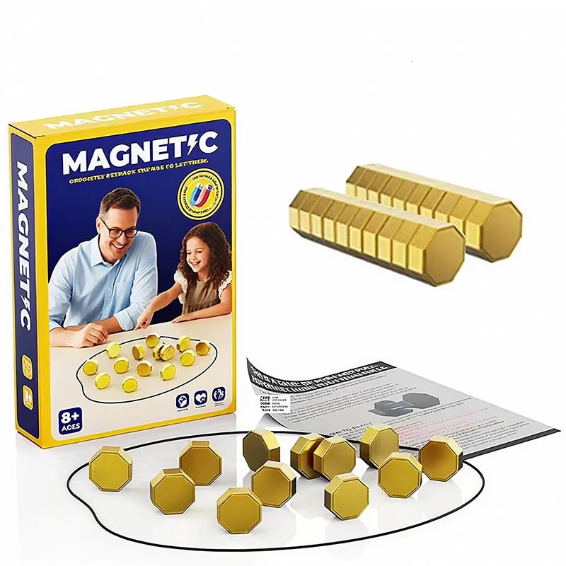 Party Games Magnetic Stones Game Interactive Magnet Board Strategy for Family Kids Adults Portable Play Set 251128