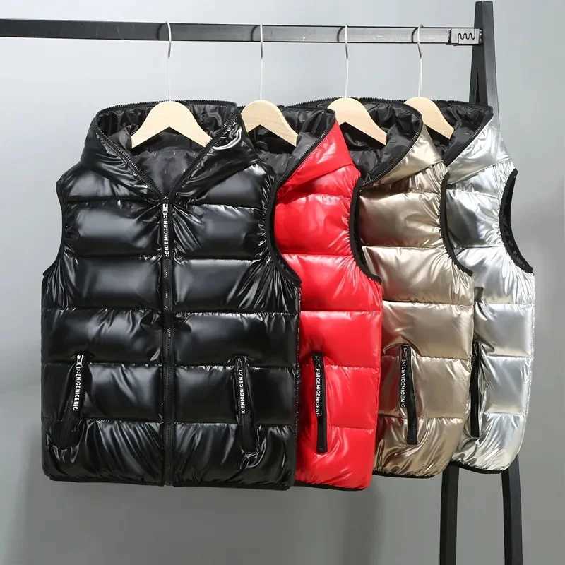 Casual Down Cotton Vest New 2024 Autumn Winter Womens Cotton-Padded Clothes Waistcoat Jacket Sleeveless Hooded Warm OuterwearT251128
