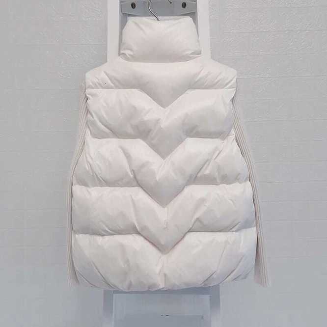 New Autumn Winter Down Cotton Womens Vest Korean Loose Girls Versatile Stand Collar Vest Coat Leisure Time Outdoors BlackT251128