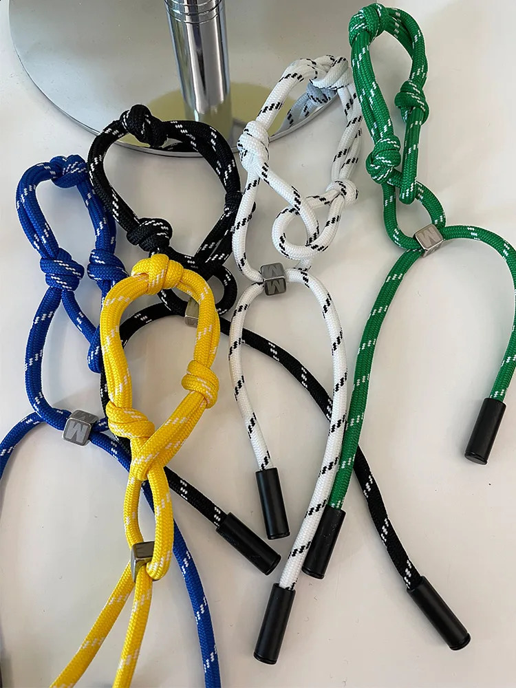 Fashion Nylon Handmade Rope Couple Style Hand and Feet Chian Vintage Keychain Bag Pendant Decoration with Free Key Buckle 250428