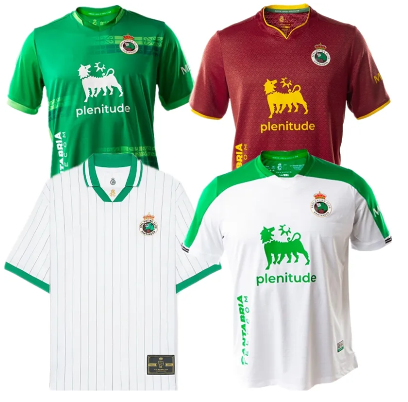24/25 Racing de Santander 112th Anniversary Camiseta Futbol Vintage Football Shirt Men Home Away Third Tops Soccer Jersey Trikot