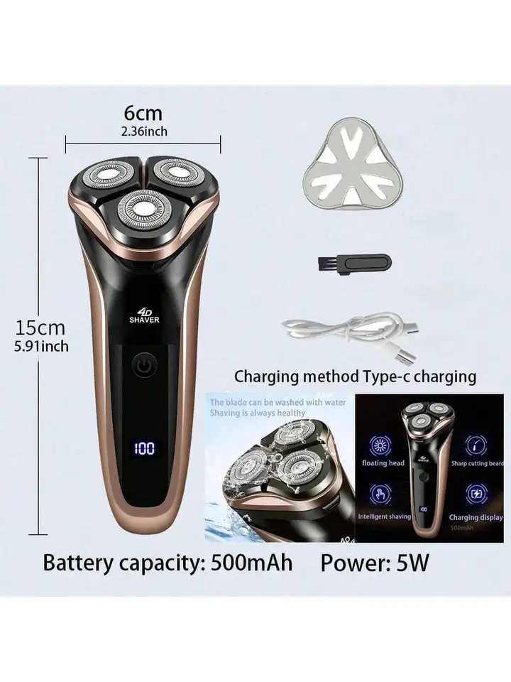 2026 Mens Electric Shaver With LED Power Display/Washable Head Floating Head Home Portable Travel Shaver Rechargeable C251128