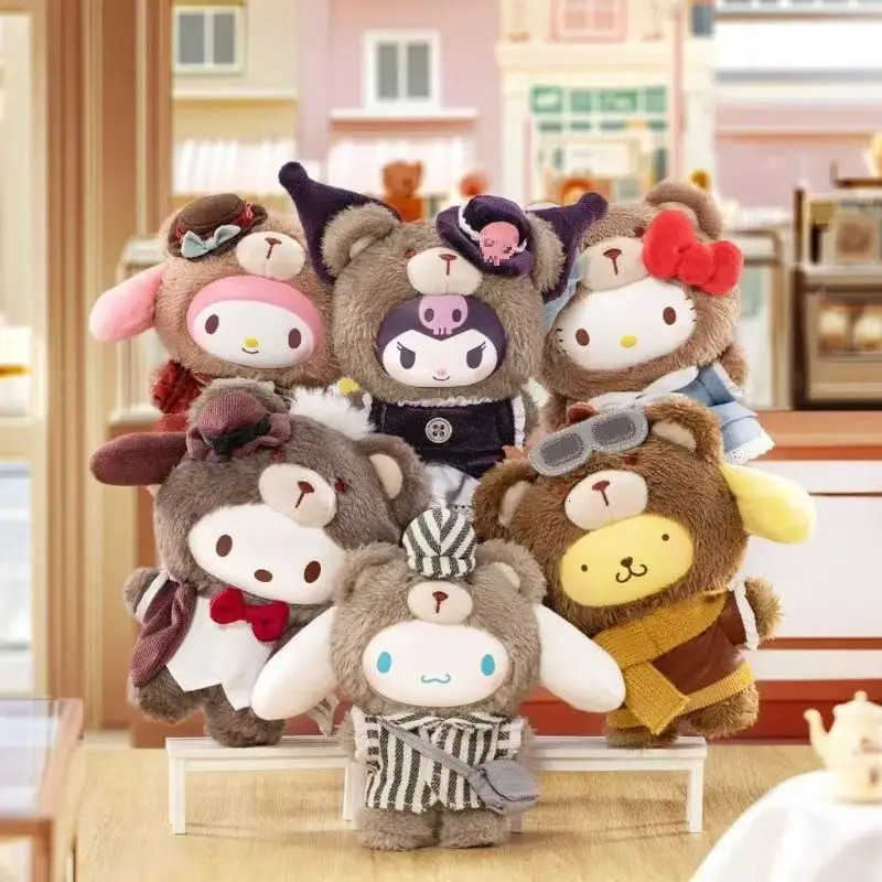 Sanrio NEW British Afternoon Tea Blind Box Hello Kitty Pochacco Kuromi Cute Doll Collection Birthday Gift for Girls H251217