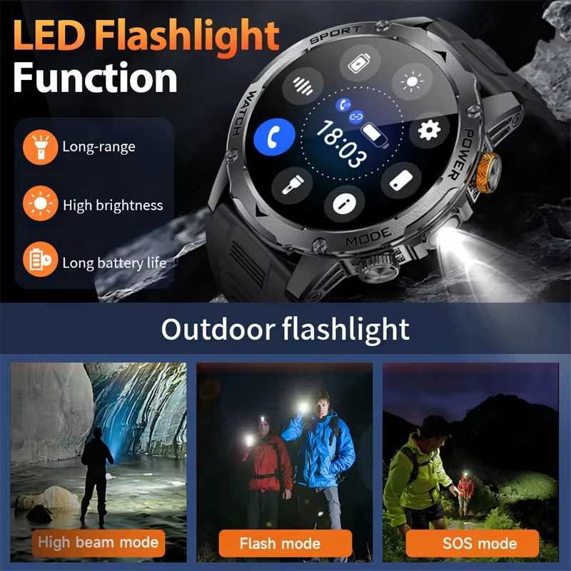 2025 1000mAh Super Capacity Battery Adult Men Smart Watch 17-inch Large Screen BT Call IP68 Waterproof SmartWatch SportsW251128