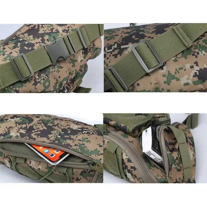 Outdoor Waist Bag Mens Waterproof Molle Camouflage Hunting Hiking Climbing Nylon Mobile Phone Belt Pack Combat BagsT251128